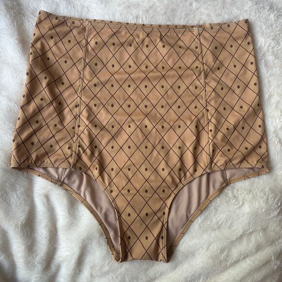 Kortni Jeane Birthday Pineapple Extra High Waist Rise Swim Bottoms Bikini L - Picture 1 of 9